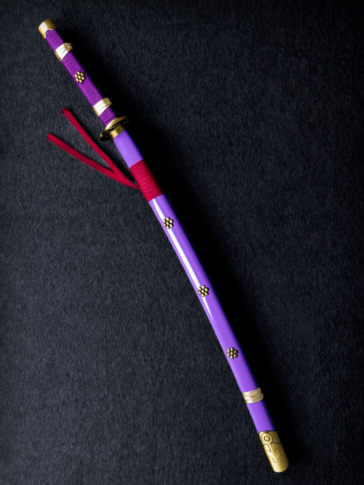 Battle-Ready Zoro's Enma Katana & Enma Keychain (Purple) + Stand - Free Samurai Pen - Image 4