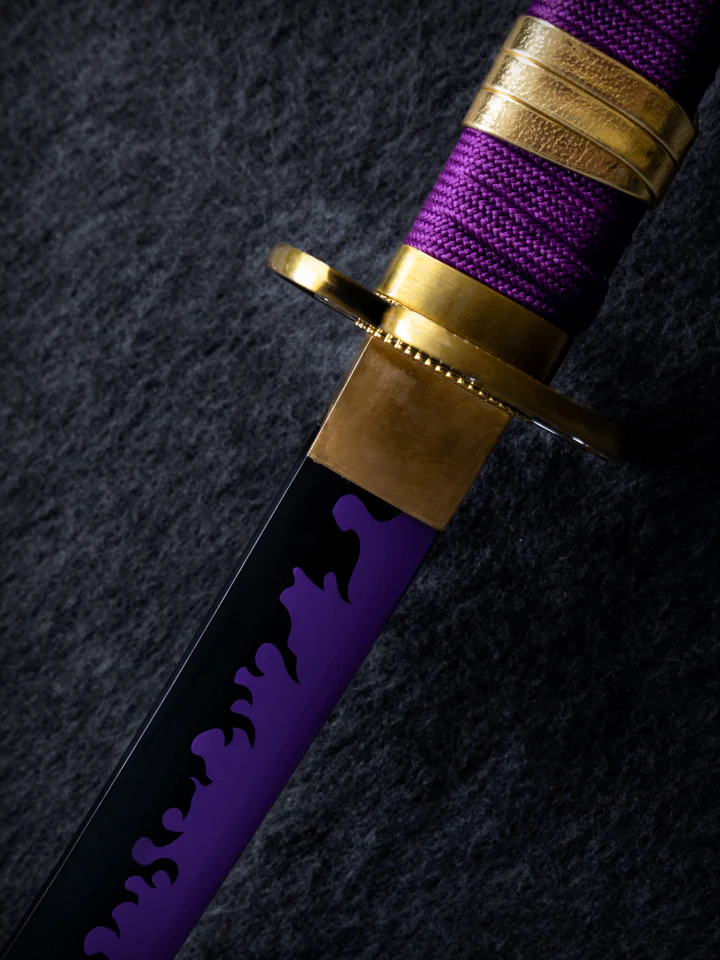 Battle-Ready Zoro's Enma Katana & Enma Keychain (Purple) + Stand - Free Samurai Pen - Image 6