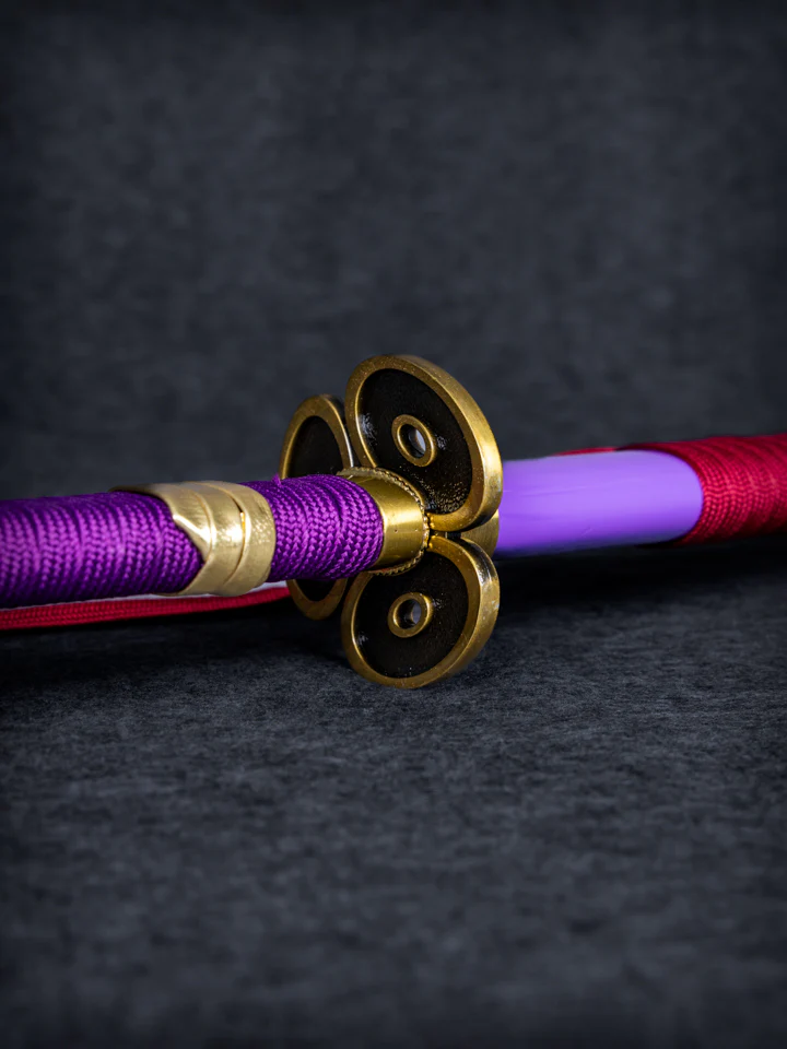 Battle-Ready Zoro's Enma Katana & Enma Keychain (Purple) + Stand - Free Samurai Pen - Image 8