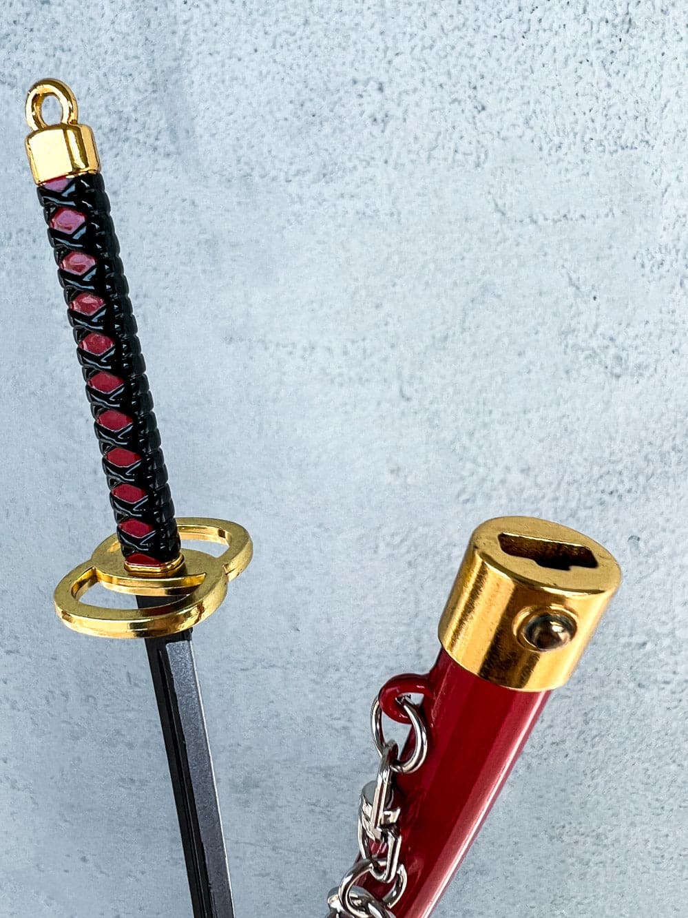 Tanjiro Mini Katana & Genya Keychain + Stand + FREE Samurai Pen - Image 10