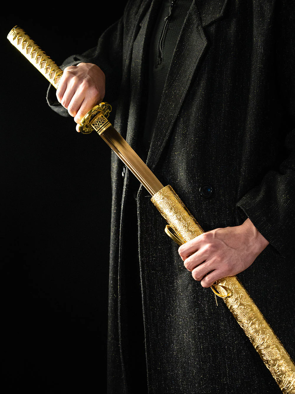 Gold Dragon Katana (1060 Carbon Steel) - Image 8