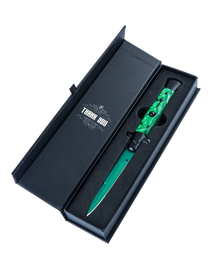 Gamma Doppler Emerald Stiletto Knife - Image 8