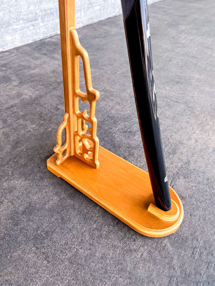 Upright Sword Stand - Light Wood - Image 4