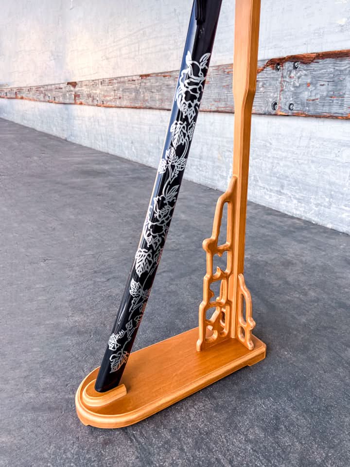 Upright Sword Stand - Light Wood - Image 6